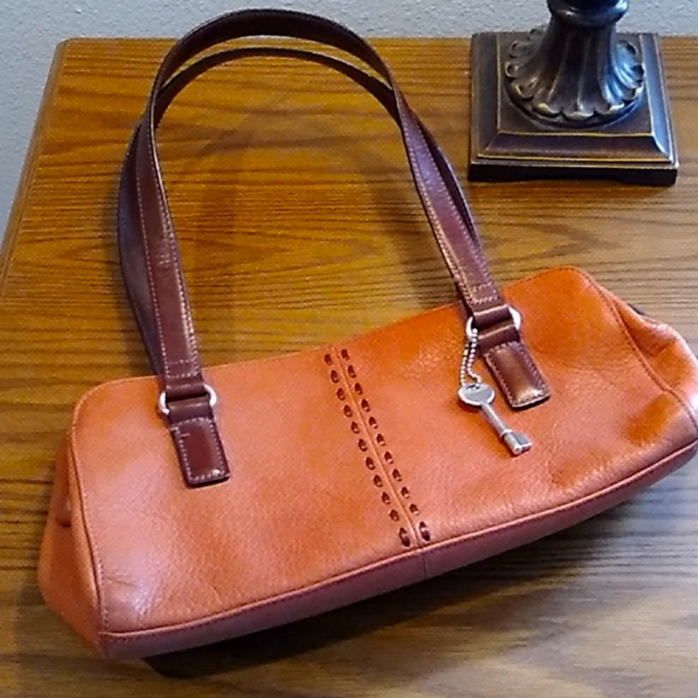 Fossil leather handbag
